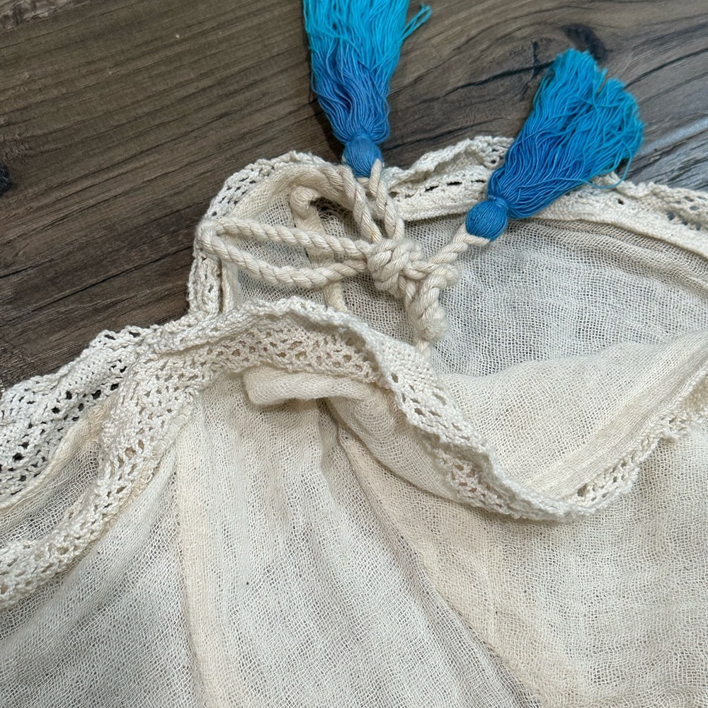 Jen’s Pirate Booty Boho Tassel Dress XS – 100% Cotton – Made in Mexico - Picture 6 of 14